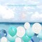 Under the Sea Party Decorations Teal Turquoise Blue Clear Balloons (Blue & Clear) 12 x 12 x 12 inches